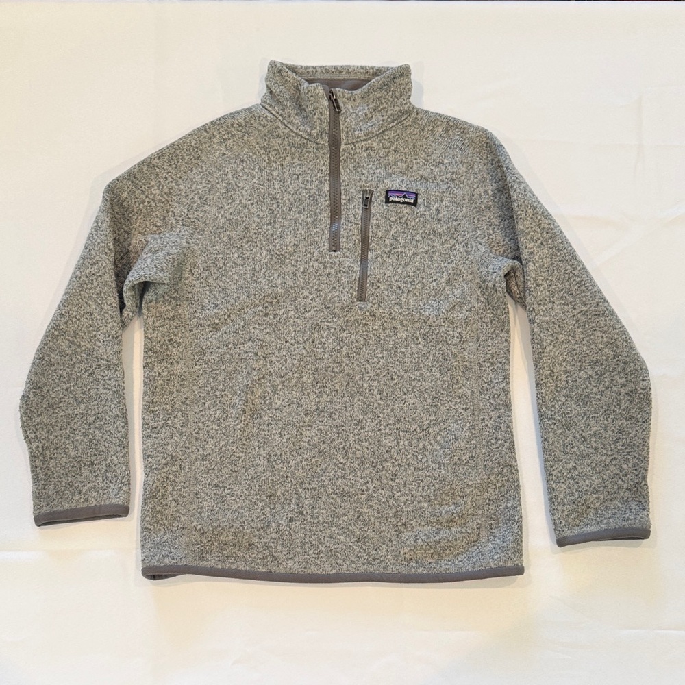 Patagonia Heathered Gray Quarter-Zip Fleece